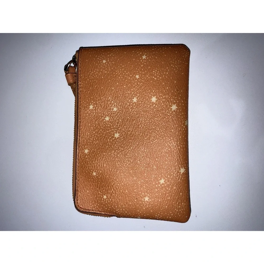 Coach X NASA Constellation Corner Zip Wristlet Pink‎ Peach Stars RARE HTF T